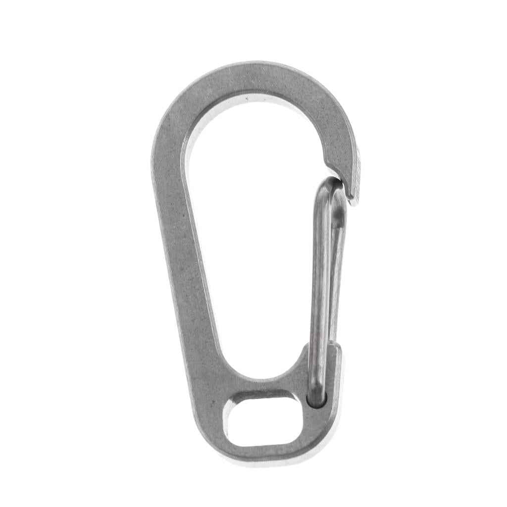Titanium Alloy Carabiner Clip Keychain Quick Hook Buckle Outdoor Silver