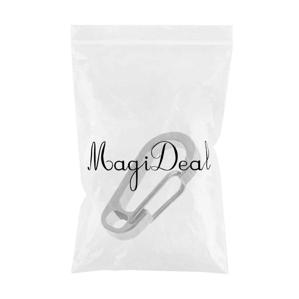 Titanium Alloy Carabiner Clip Keychain Quick Hook Buckle Outdoor Silver