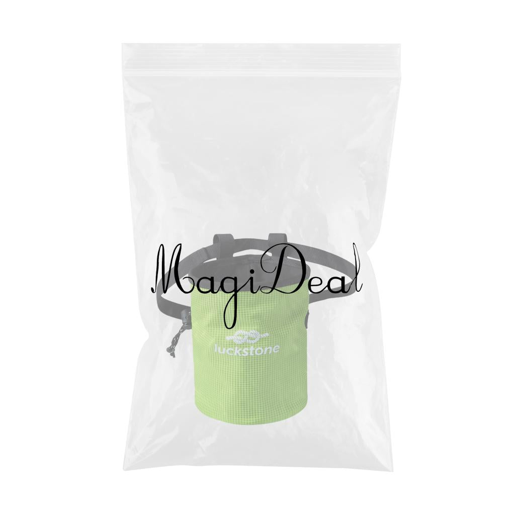 Large Rock Climbers Outdoor Climbing Chalk Bag with Adjustable Belt Green