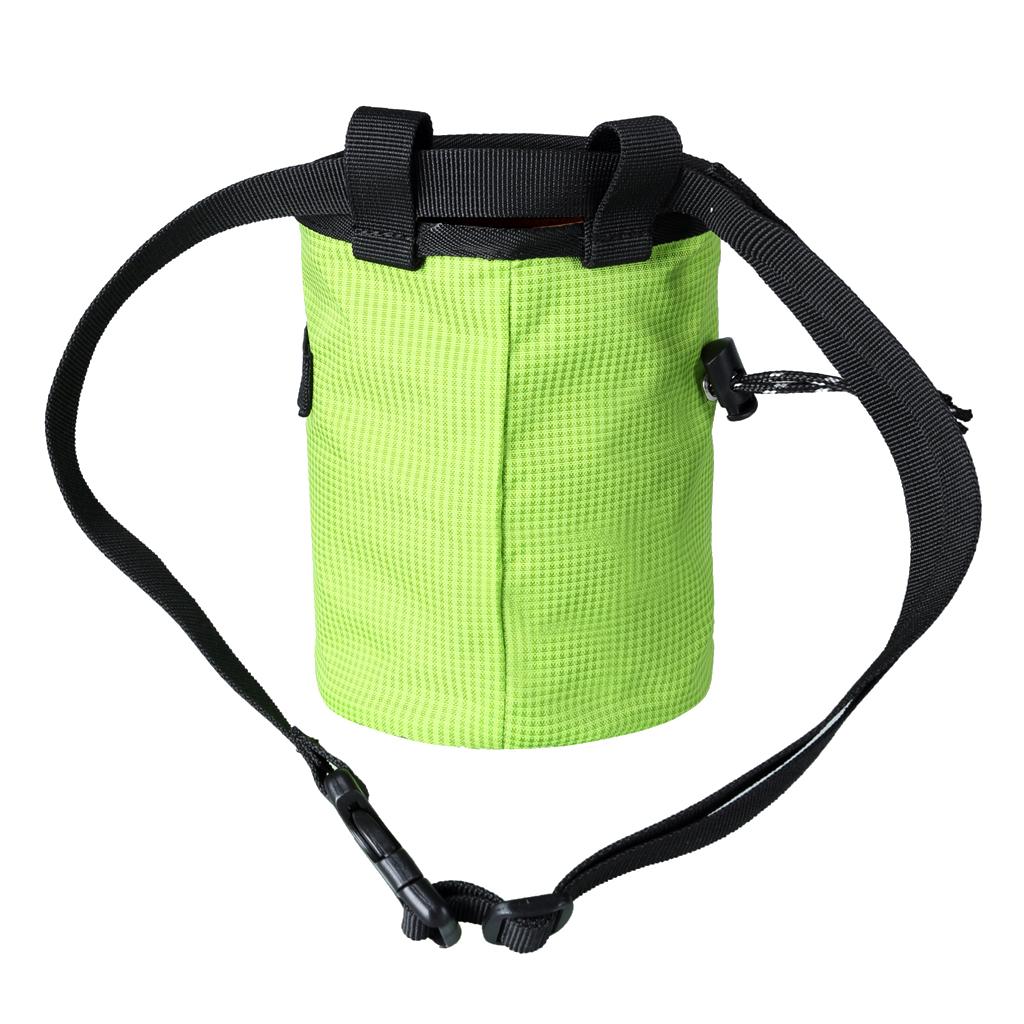Large Rock Climbers Outdoor Climbing Chalk Bag with Adjustable Belt Green