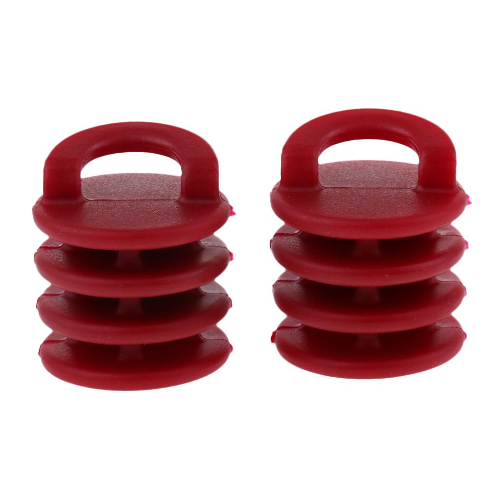 2 Pieces Kayak Boat Canoe Scupper Stoppers Drain Holes Plugs Small Red