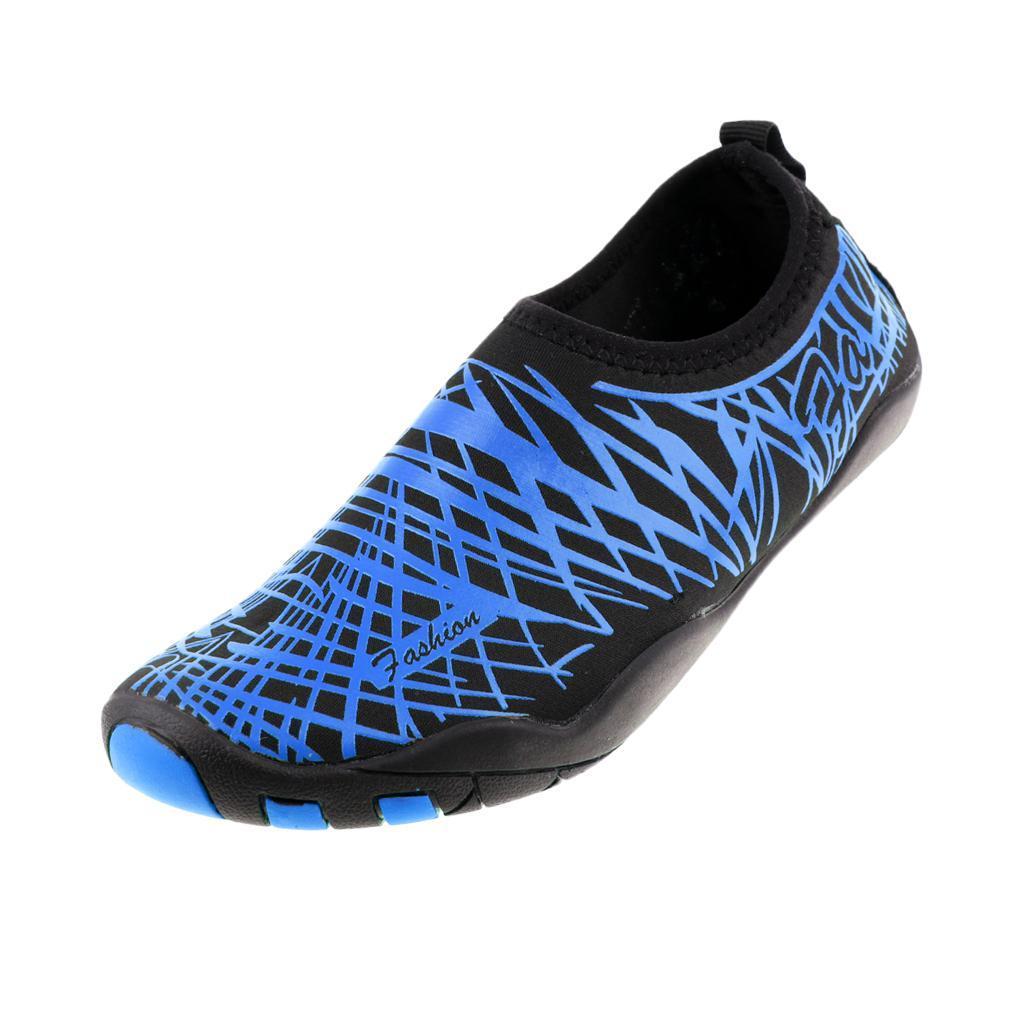 Water Shoes Socks Yoga Exercise Pool Beach Swim Slip On Surf Blue 41-42