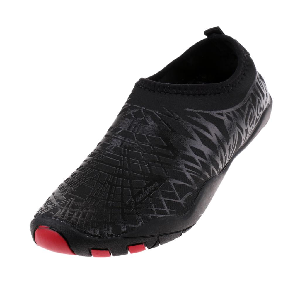 Water Shoes Socks Yoga Exercise Pool Beach Swim Slip On Black 39-40