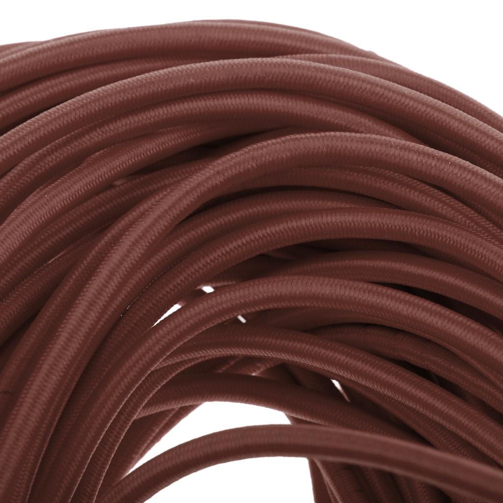 4mm Elastic Bungee Rope Shock Cord Tie Down Boats Trailers 30m Coffee