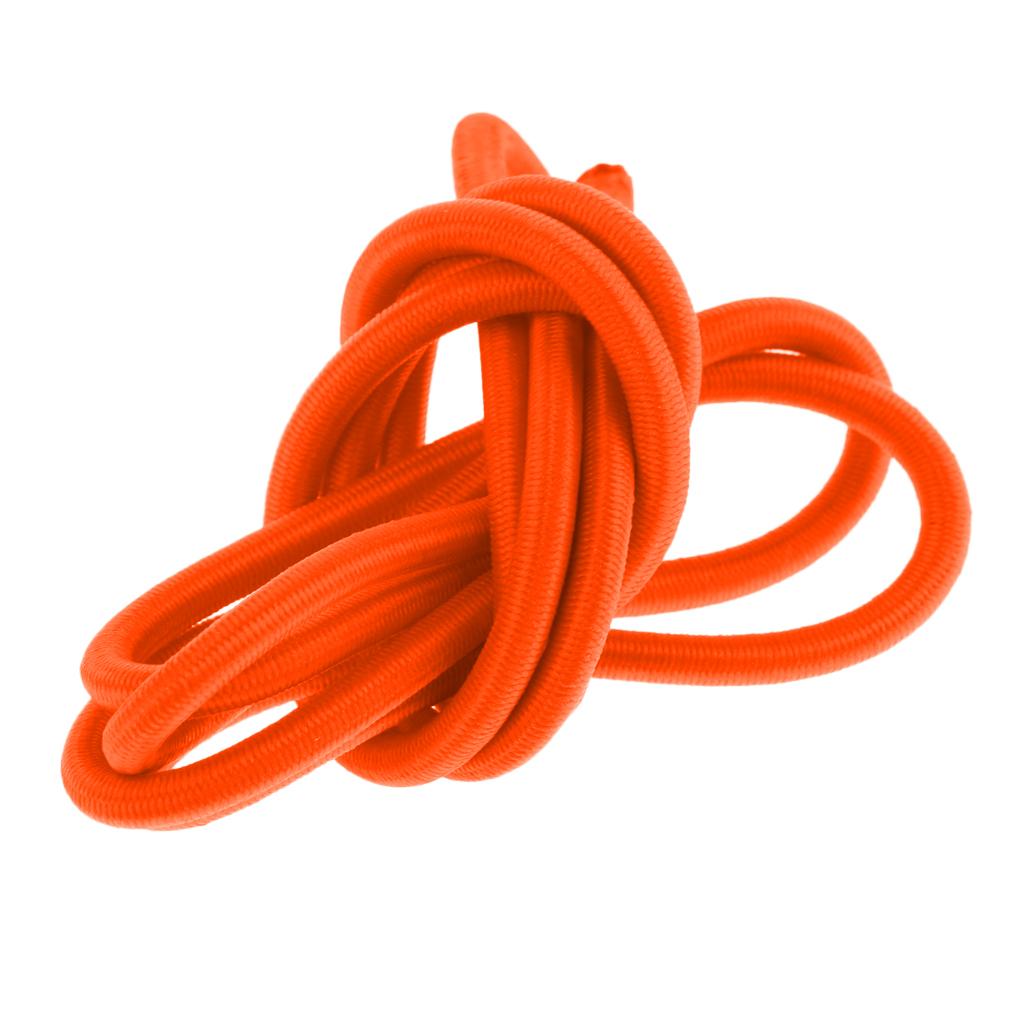 4x4mm Elastic Bungee Rope Marine Shock Cord - Tie Down Roof Racks 2m Orange