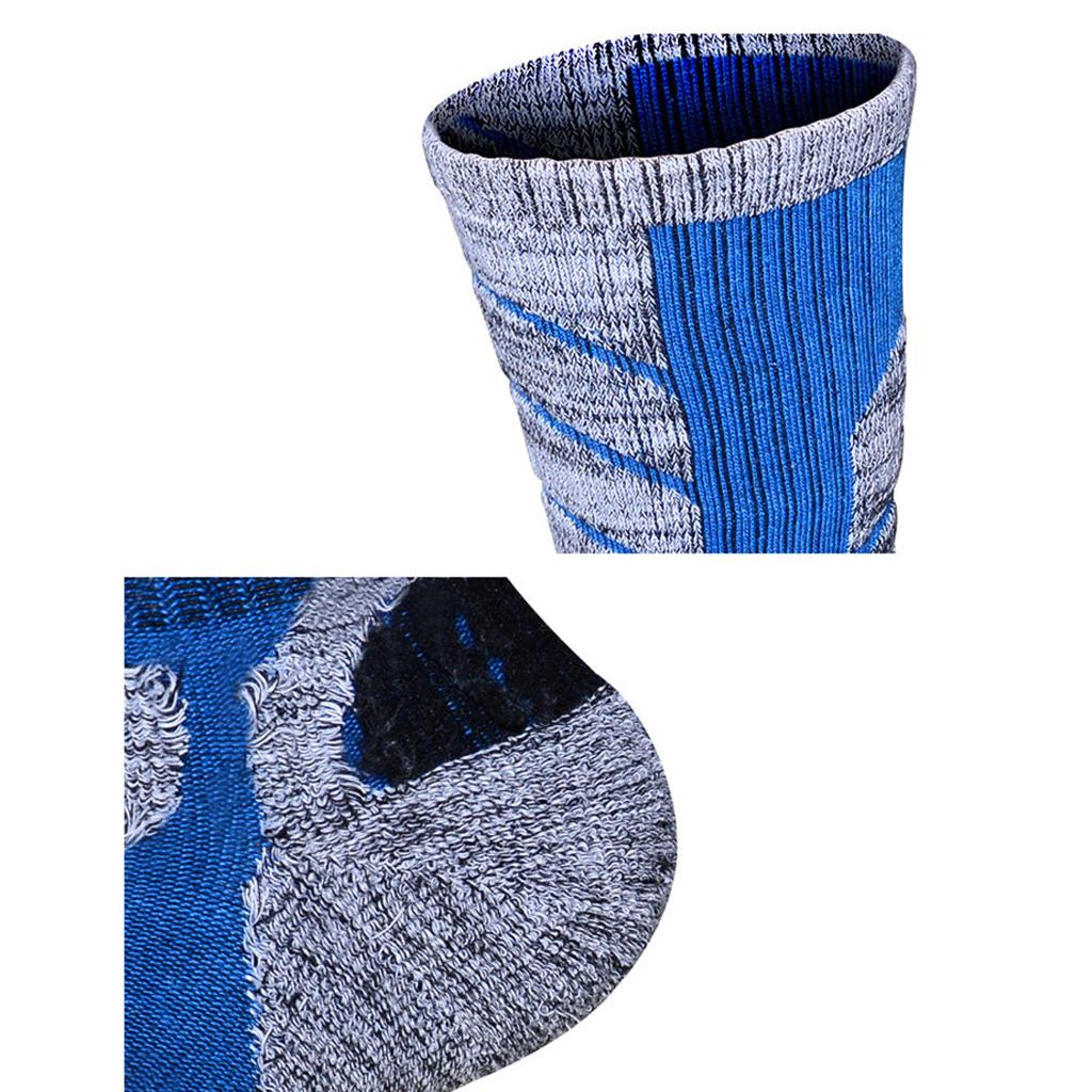 Mens Winter Sports Hiking Socks Thermal Snow Ski Long Boot Socks Dark blue