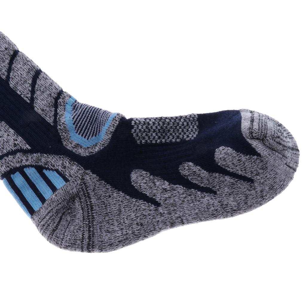 Mens Winter Sports Hiking Socks Thermal Snow Ski Long Boot Socks Dark blue
