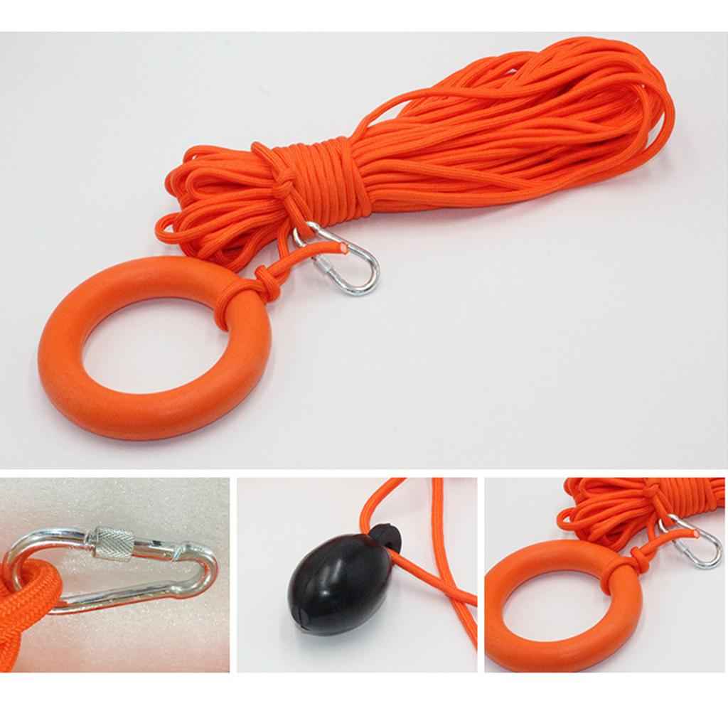 Non Slip Durable Rubber Water Buoyant Floating Throwing Ring Float Buoy for Safety Life Saving Rope