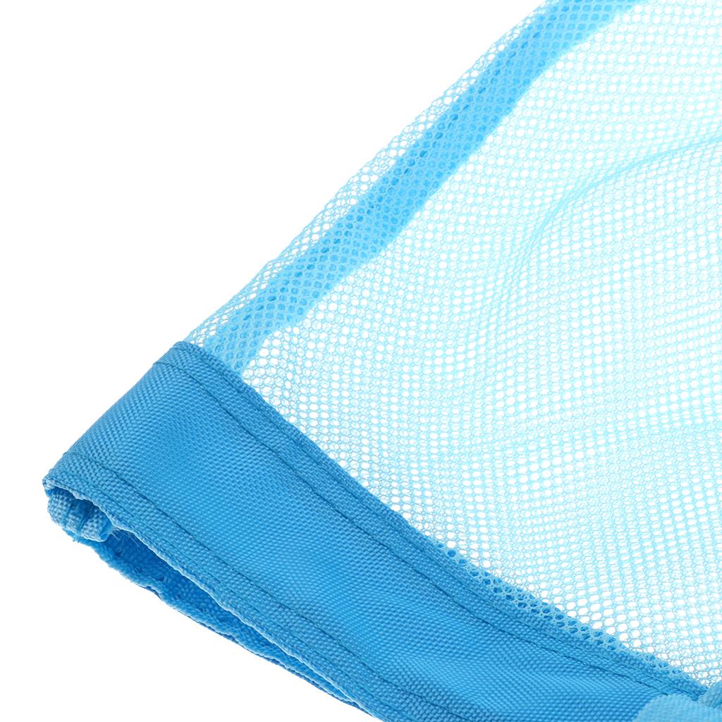 Portable Double Layer Insulated Bag Cooler Mesh Tote Picnic Beach Blue
