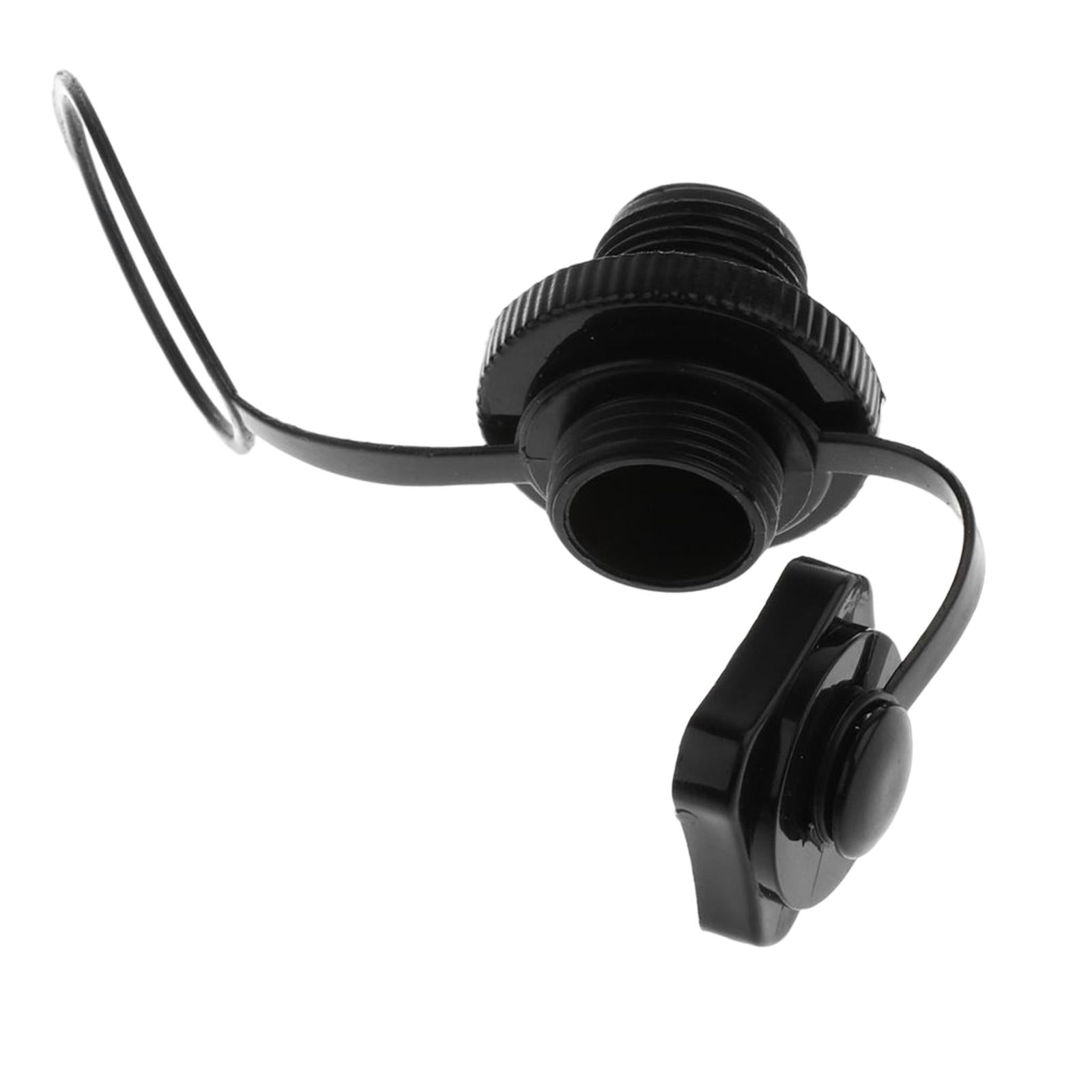 Plastic Screw Air Valve Caps for Inflatable Boat Kayak Pool Raft Canoe Black