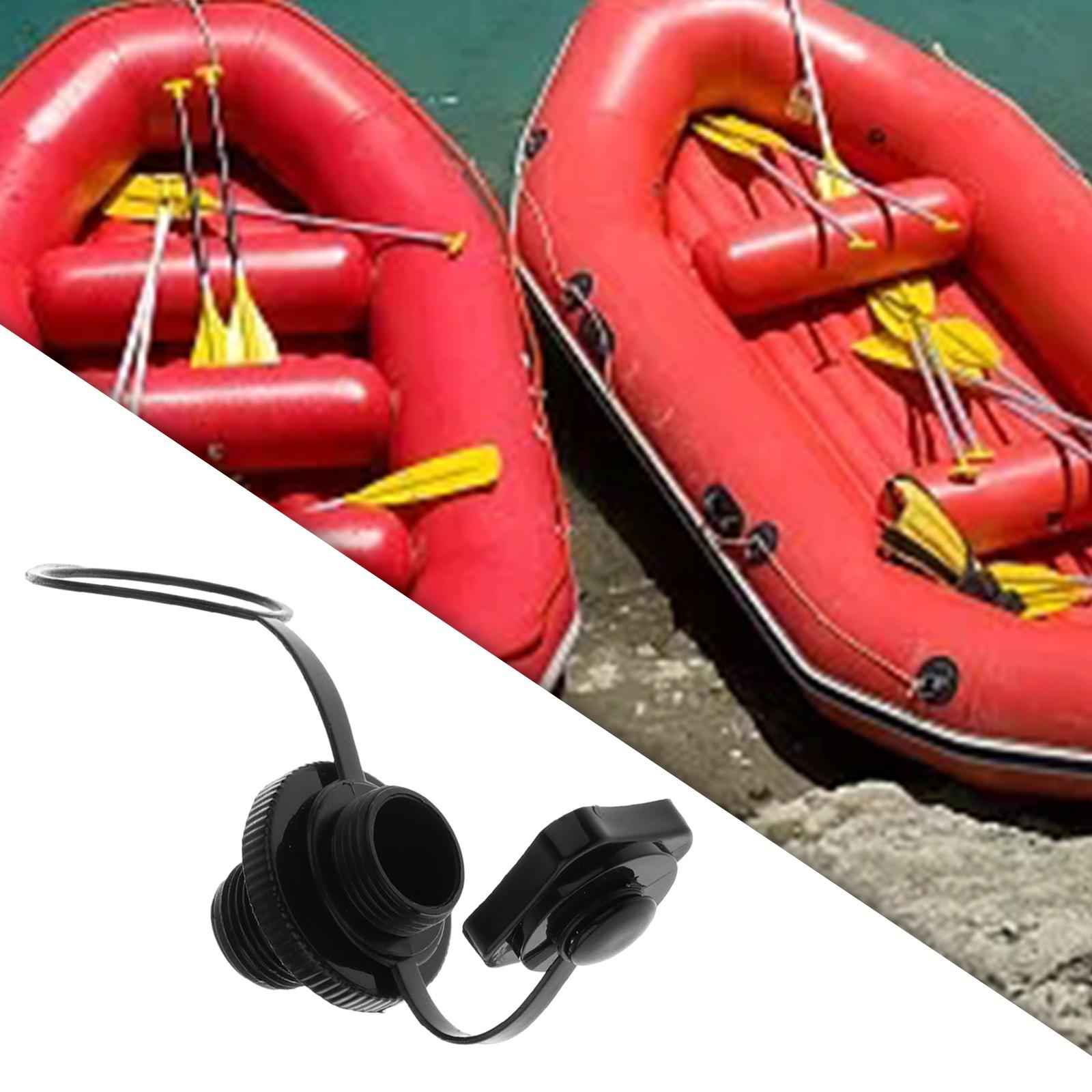 Plastic Screw Air Valve Caps for Inflatable Boat Kayak Pool Raft Canoe Black