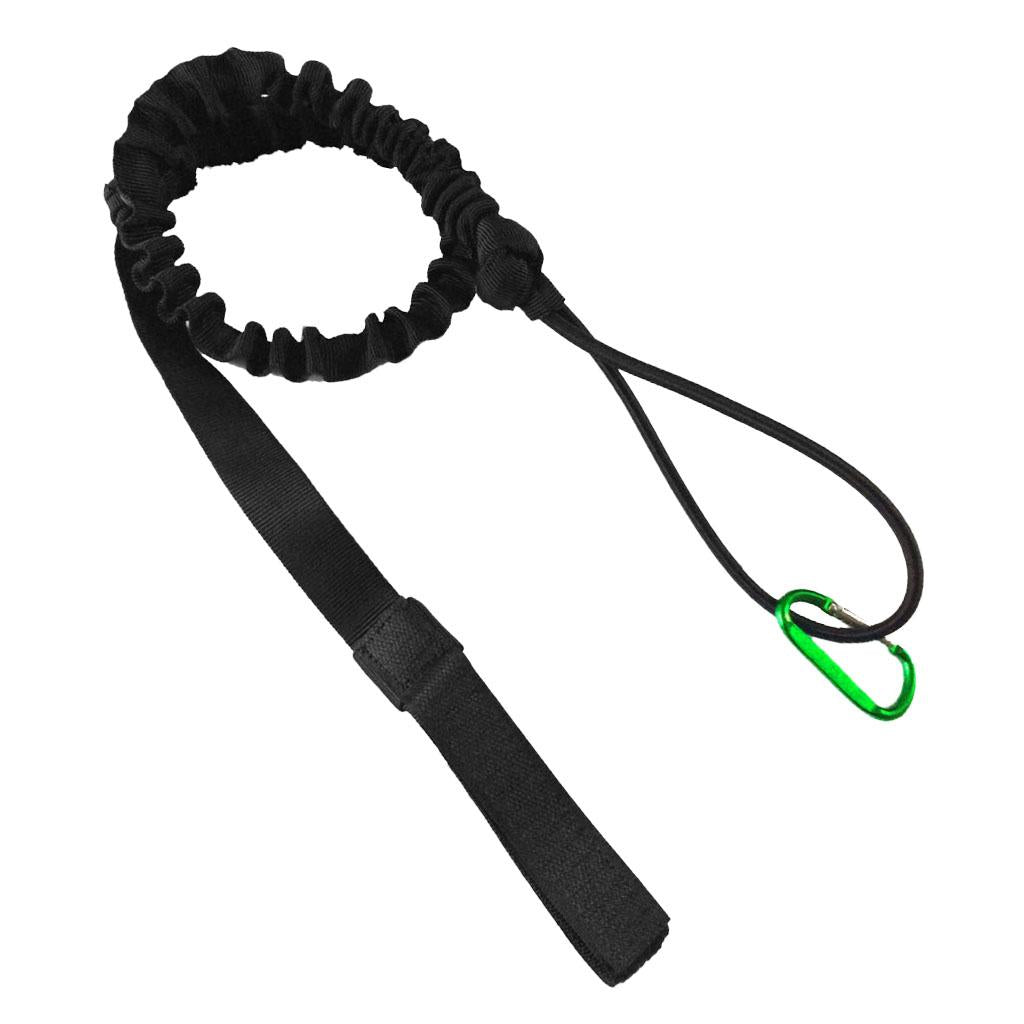 Elastic Kayak Paddle Leash Fishing Rod Leash Safety Lanyard with Carabiner