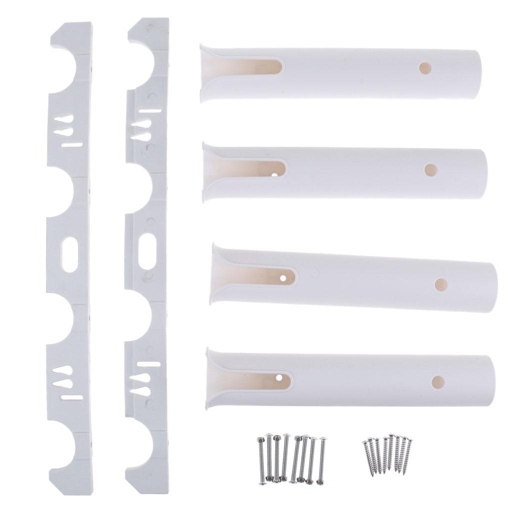 Marine Boat Yacht Vertical Fishing Rod Holder Rack Pole Rest Support 4 Tube