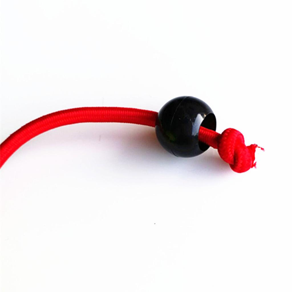 30 Pieces Black Plastic Elastic Shock Cord Rope Toggle Ball End Lock Stopper