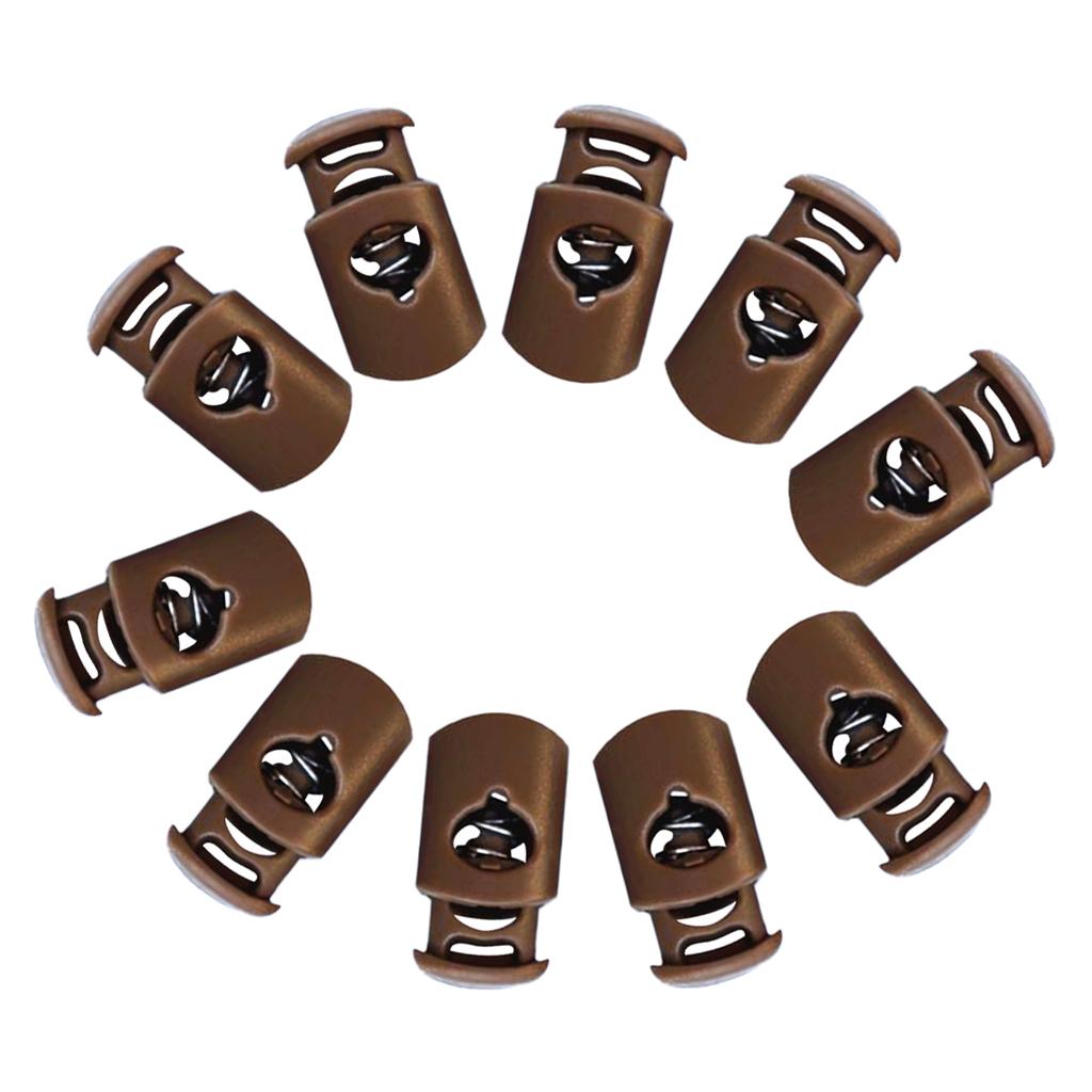 4x10 Pieces Plastic Barrel Shock Cord Rope Toggle End Lock Stopper Repalcement