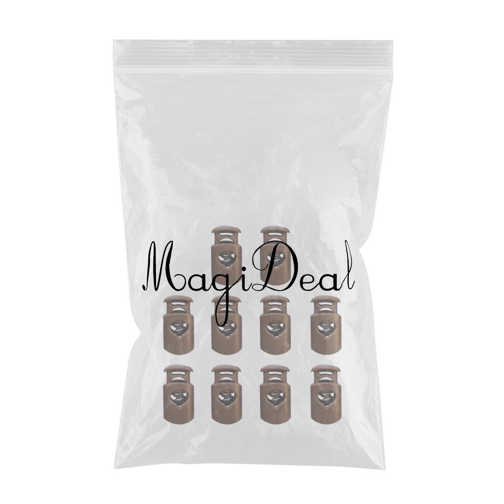 4x10 Pieces Plastic Barrel Shock Cord Rope Toggle End Lock Stopper Repalcement