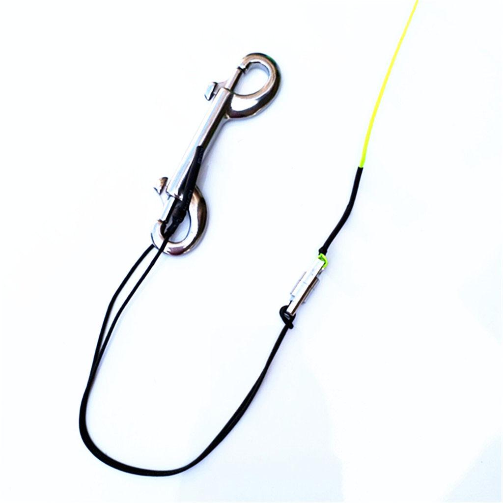Scuba Diving Diver Aluminum Alloy Finger Spool Reel with 20m Line Bolt Snap