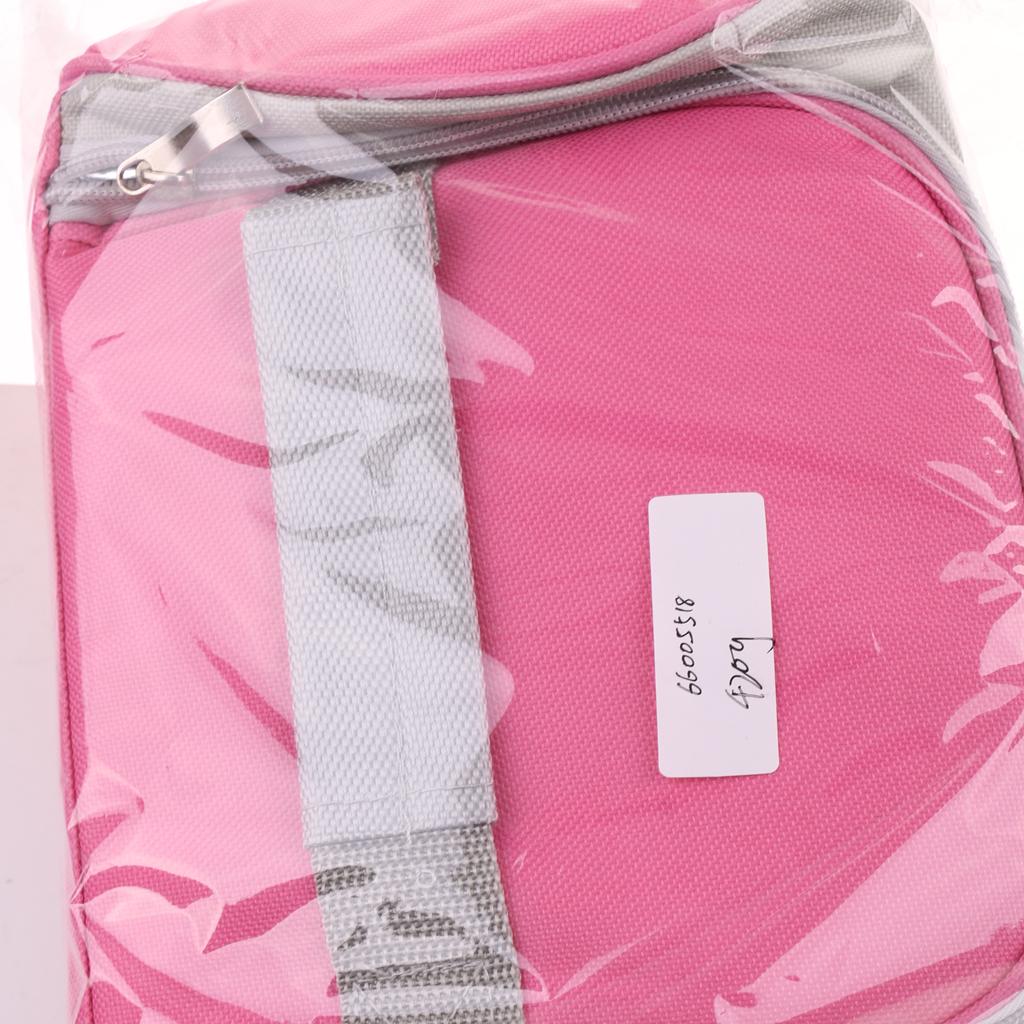 Large Insulated Lunch Bag Cooler Tote Lunch Box with Shoulder Strap pink