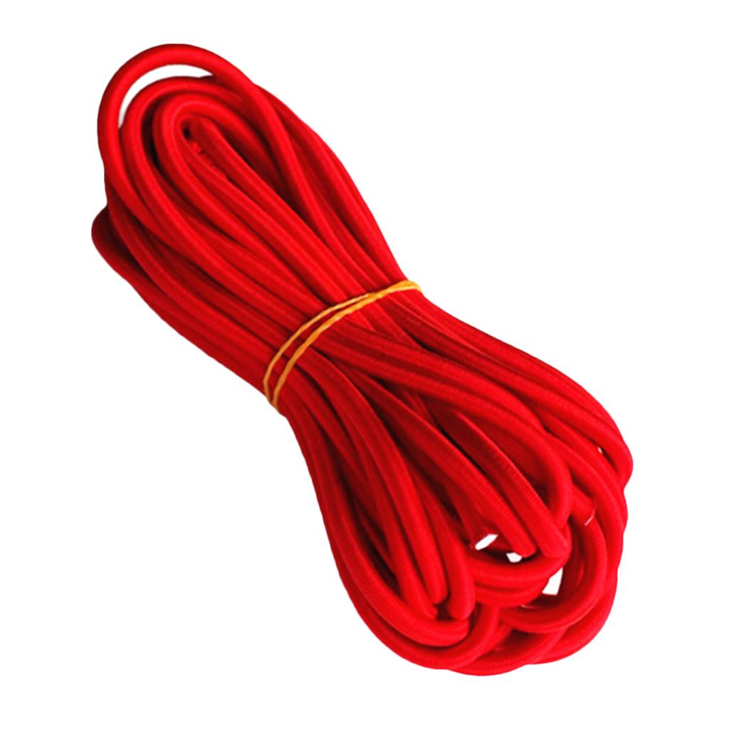 5mm Red Elastic Rubber Bungee Rope Shock Cord Tie Down Boats Trailers 20m