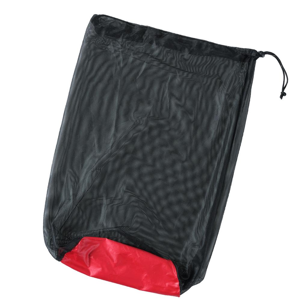 Ultra Light Mesh Stuff Sack Storage Bag for Tavel Camping Black