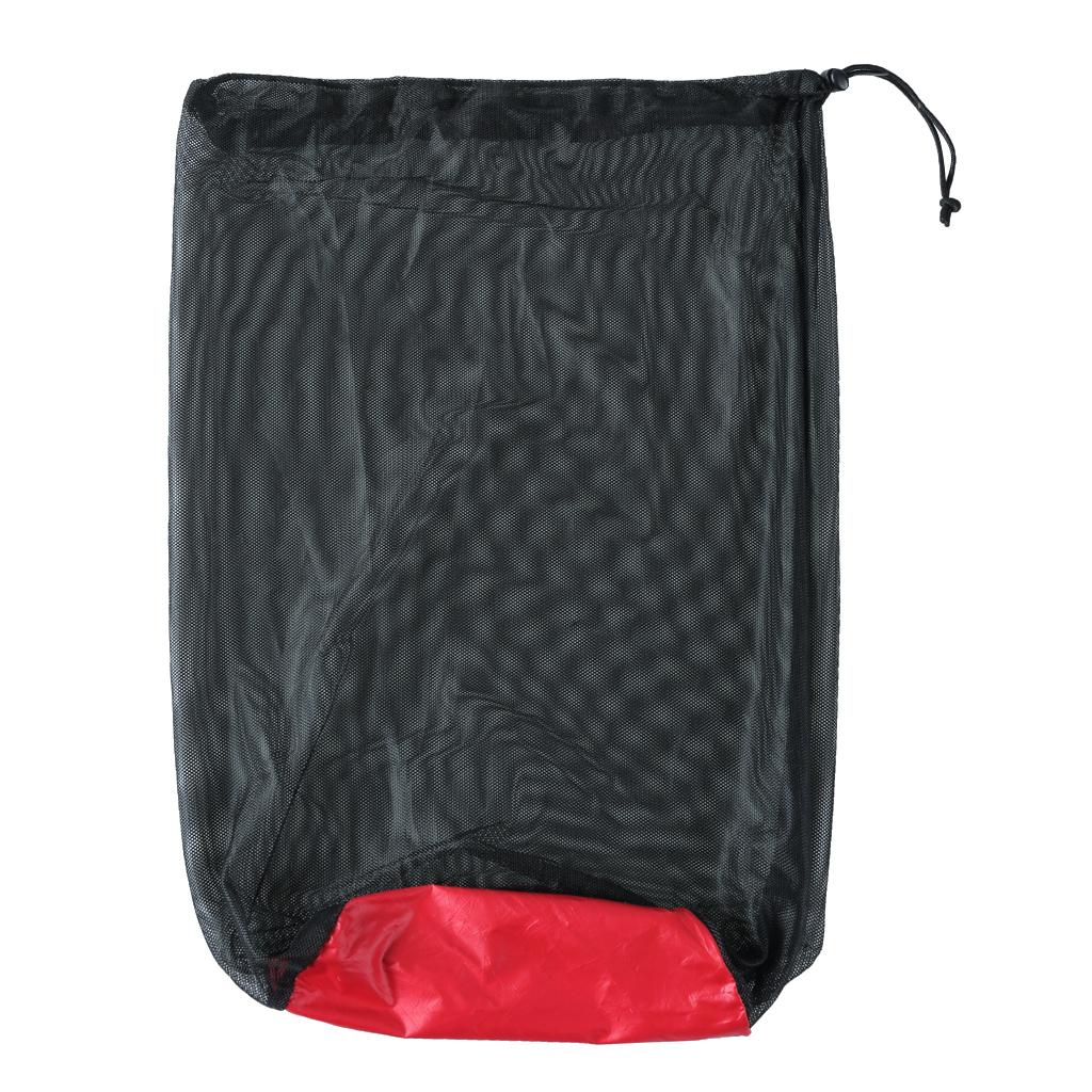 Ultra Light Mesh Stuff Sack Storage Bag for Tavel Camping Black