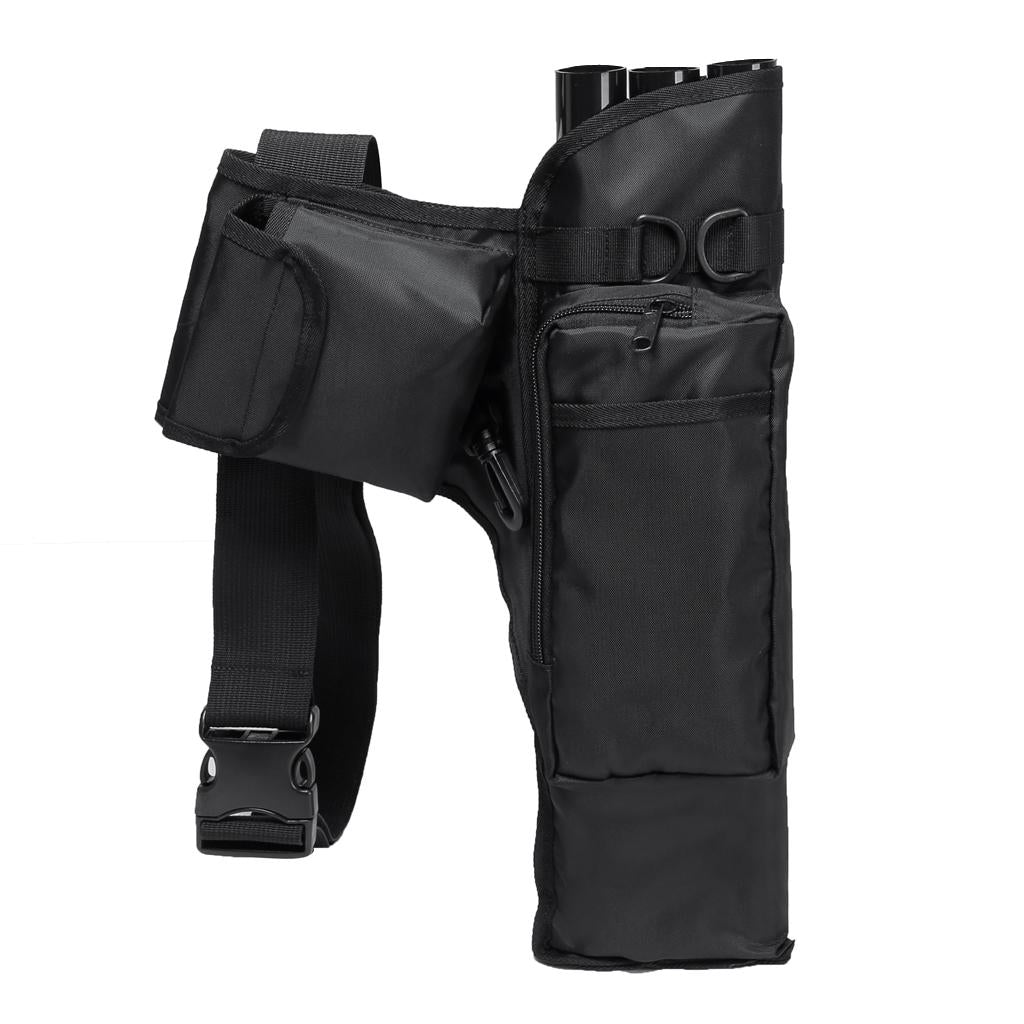Archery Arrow Quiver Holder Belt Waist Recurve Bow Hunting 3 Tubes Black
