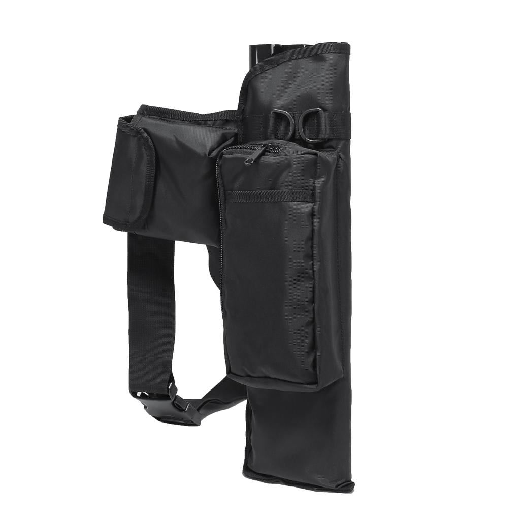 Archery Arrow Quiver Holder Belt Waist Recurve Bow Hunting 3 Tubes Black