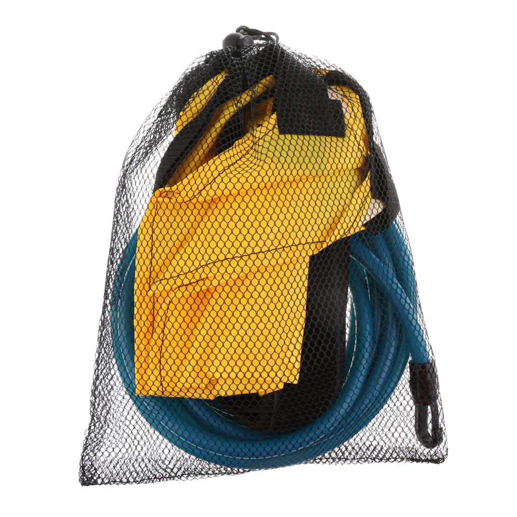 Swiming Training Kit Swim Resistance Belt with Drag Parachute Yellow + Blue