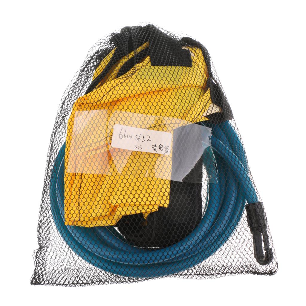 Swiming Training Kit Swim Resistance Belt with Drag Parachute Yellow + Blue