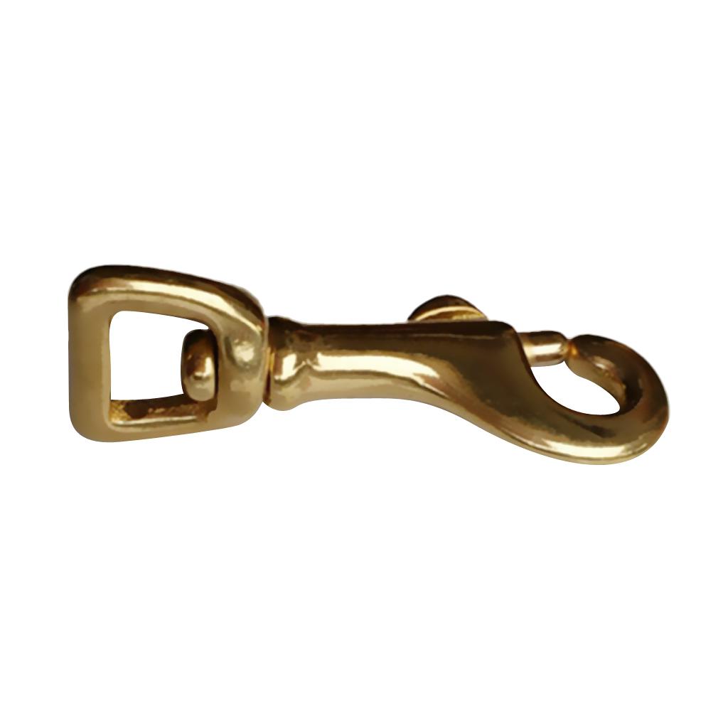 Solid Brass Square Swivel Trigger Clip Snap Hook Bag Clasp Key Chain 16x59mm