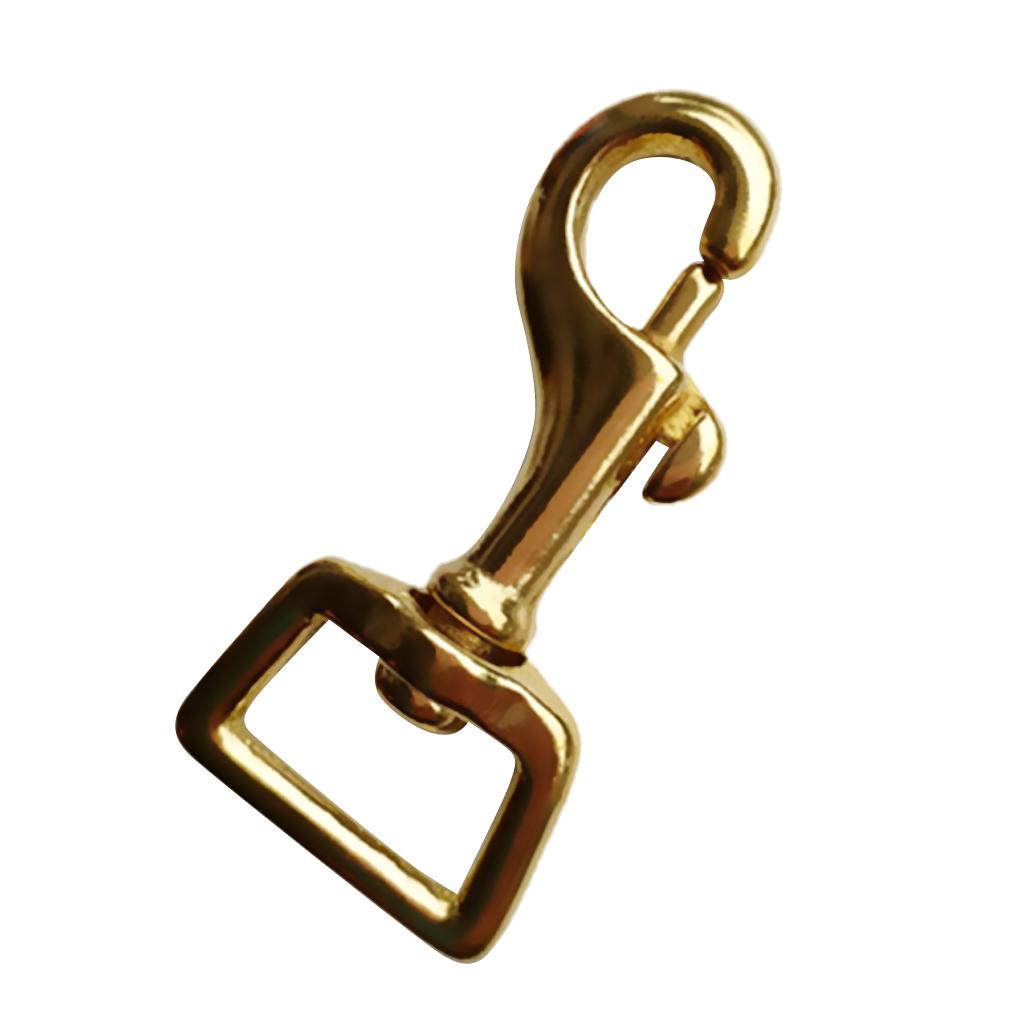 Solid Brass Square Swivel Trigger Clip Snap Hook Bag Clasp Key Chain 16x59mm