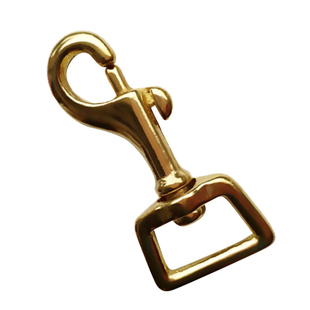 Solid Brass Square Swivel Trigger Clip Snap Hook Bag Clasp Key Chain 16x59mm