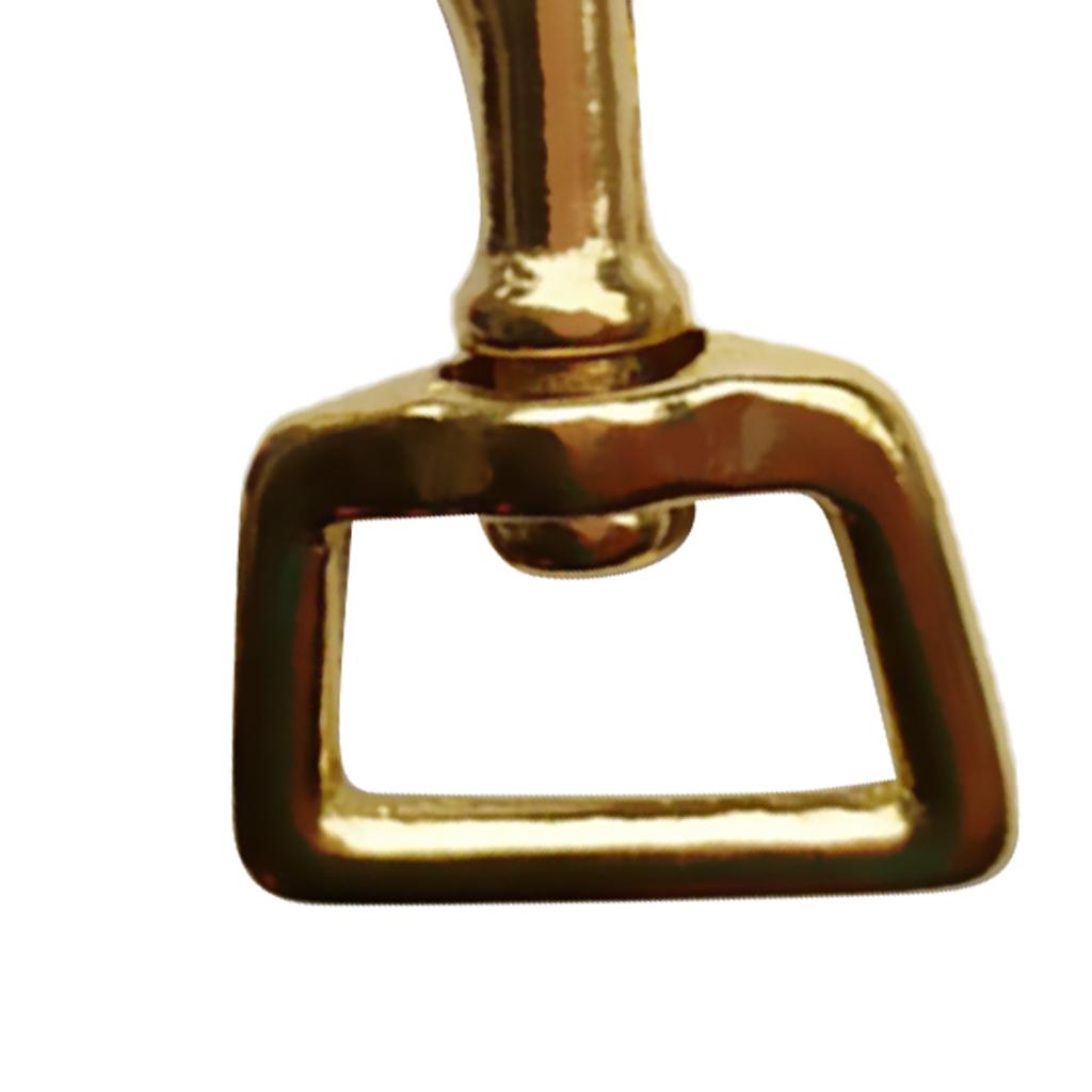 Solid Brass Square Swivel Trigger Clip Snap Hook Bag Clasp Key Chain 16x59mm