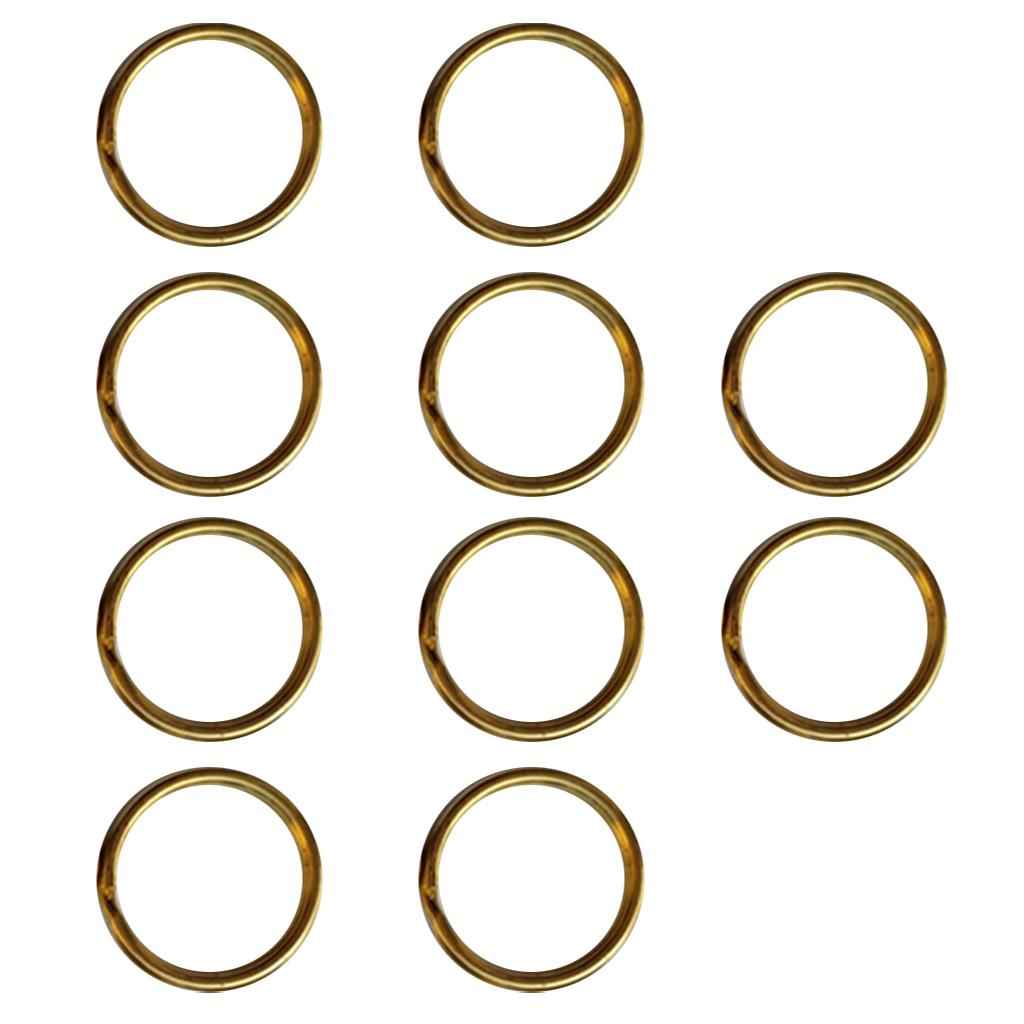10 Pieces Brass Round Split Key Chain Rings Key Holder Loop DIY Craft 30mm