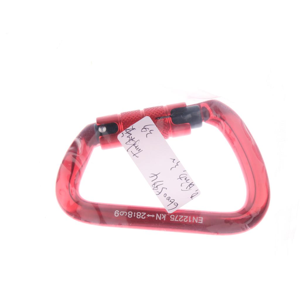 28KN Aluminum Rock Climbing Hiking Auto Locking Carabiner red