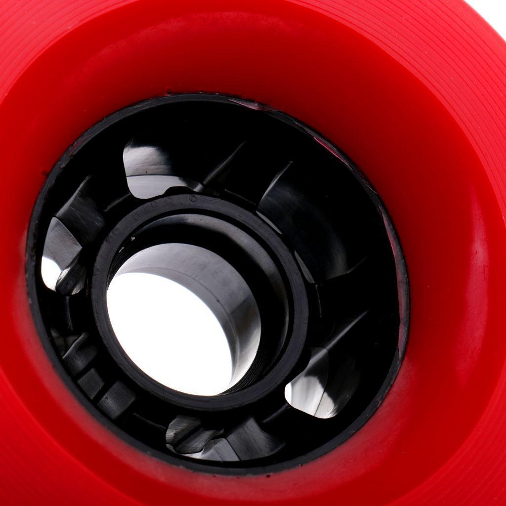 Solid Cruiser Longboard Skateboard High Elastic PU Wheel Shock Absorb Red