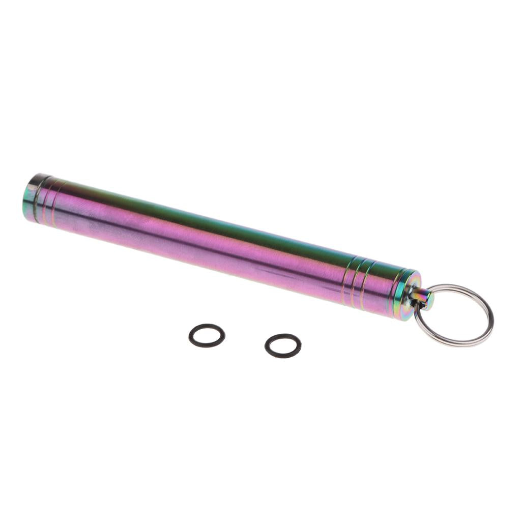 2pcs Waterproof Titanium Alloy Camping Pocket Toothpick Box Ear Pick Holder