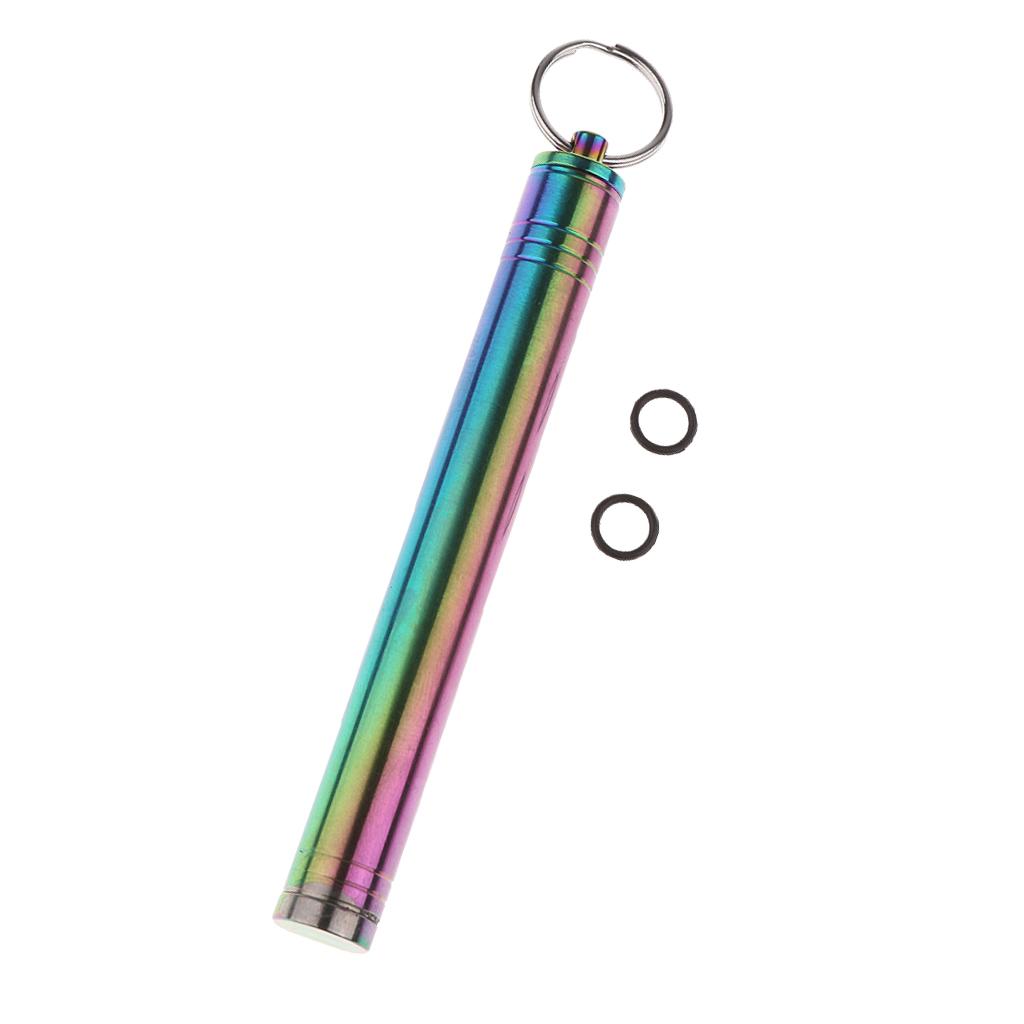 2pcs Waterproof Titanium Alloy Camping Pocket Toothpick Box Ear Pick Holder