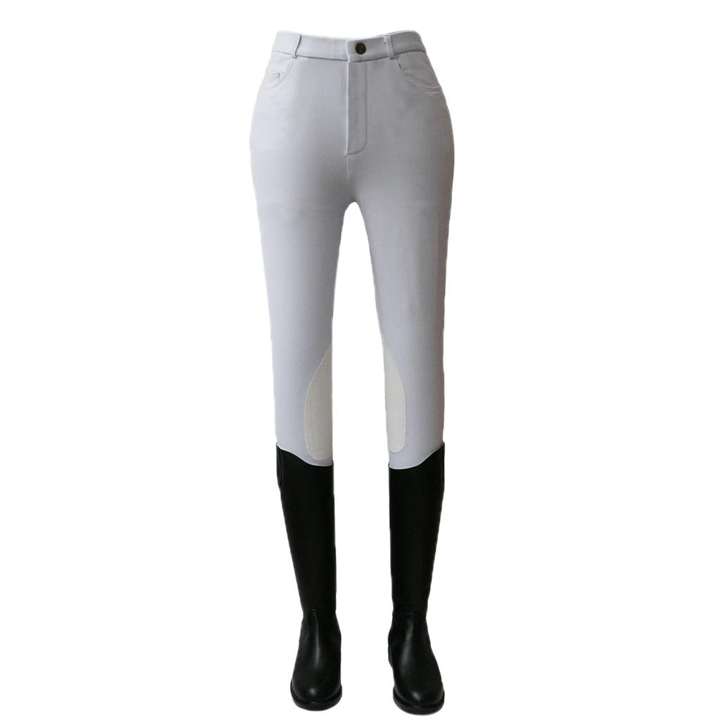 Men Women Horse Riding Breeches Jodhpurs Pants 36.6 inch waist White