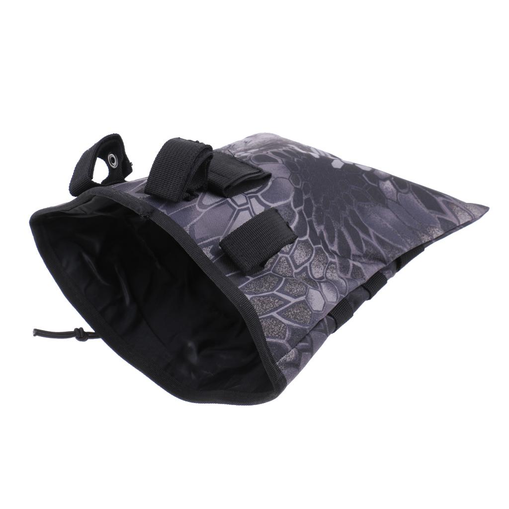 Outdoor Molle Tactical Utility Storage Bag Waist Belt Drop Pouch Black Camo