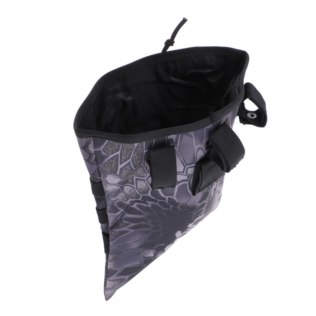 Outdoor Molle Tactical Utility Storage Bag Waist Belt Drop Pouch Black Camo