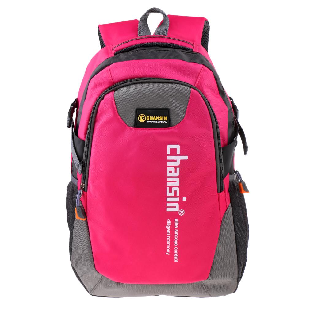Outdoor Waterproof Hiking Backpack Climbing Travel Bag 20-35L Rose Red