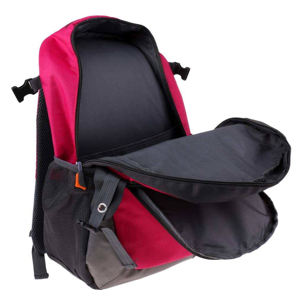 Outdoor Waterproof Hiking Backpack Climbing Travel Bag 20-35L Rose Red