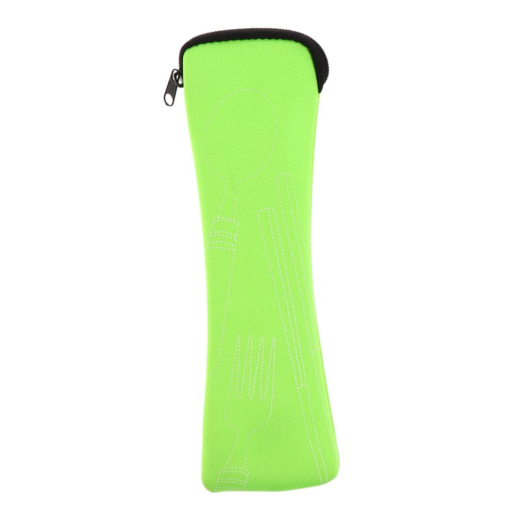 Camping Cutlery Set Portable Tableware Picnic Travel BBQ Fluorescent Green