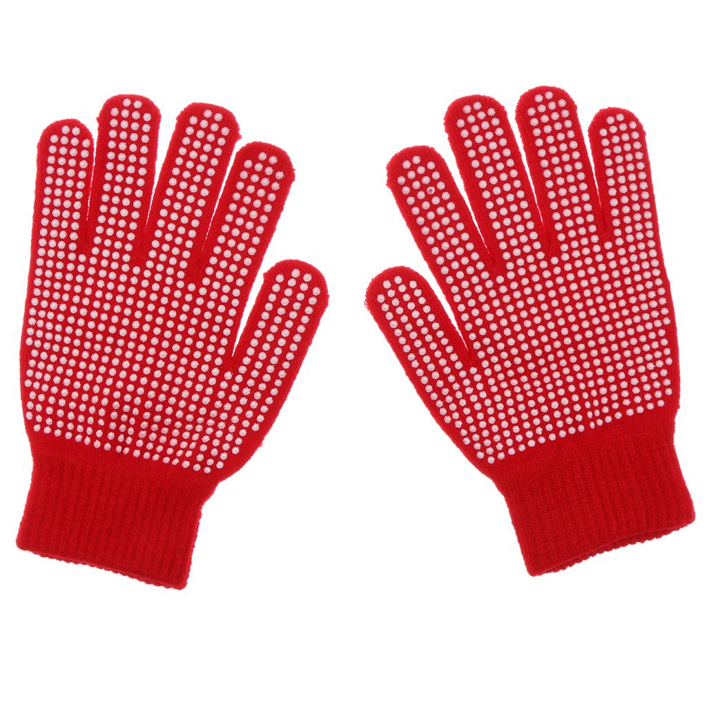Outdoor Horse Riding Pimple Palm Gloves Hands Protection L Red