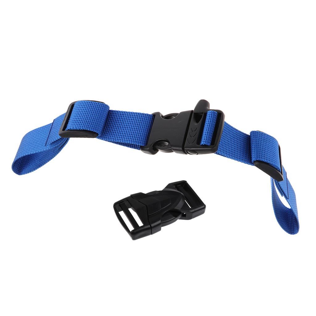 Nylon Webbing Strap Rucksack Backpack Quick Release Buckle Clip Dark Blue