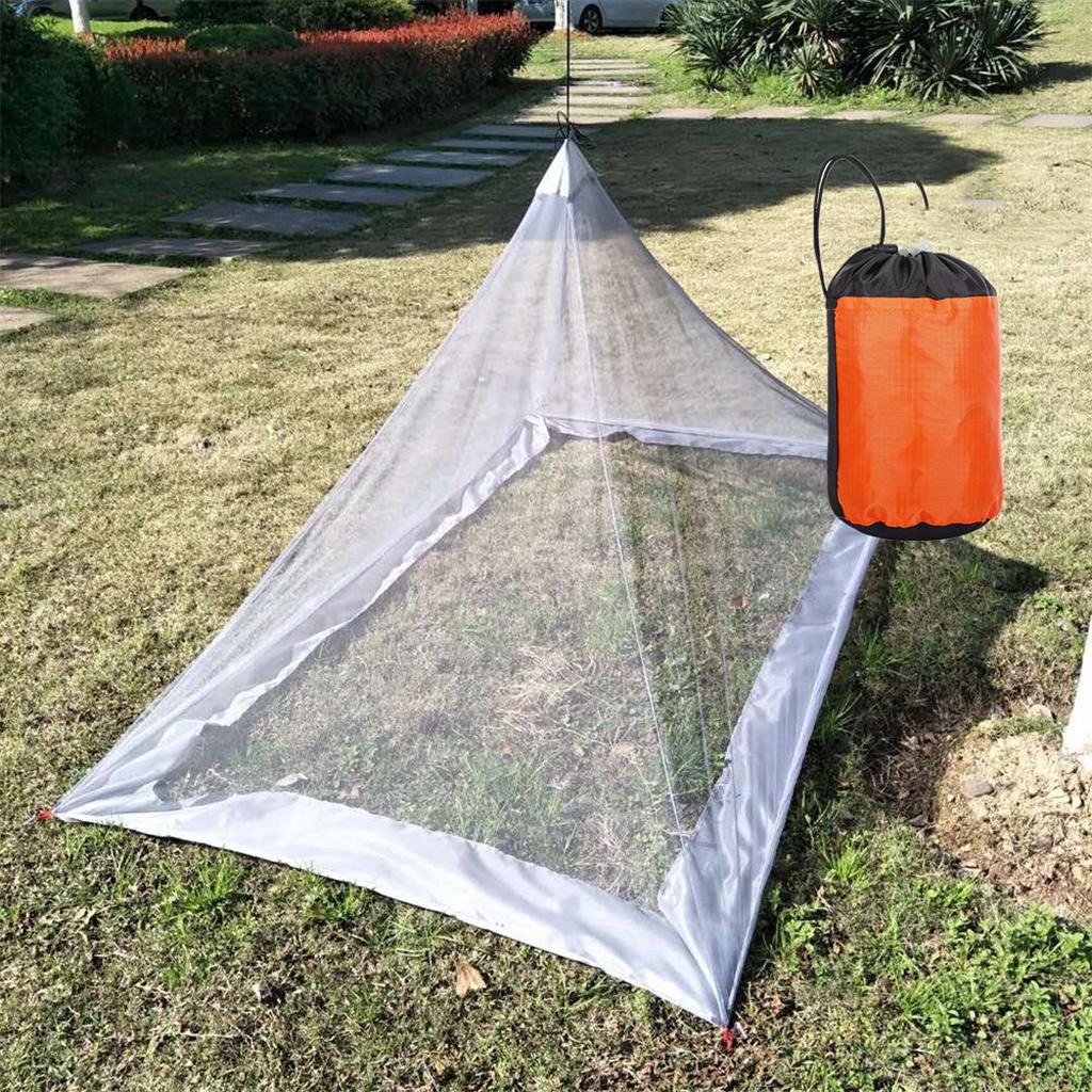Portable Travel Camping Hammock Mosquito Net Tent Sleeping Canopy Gray