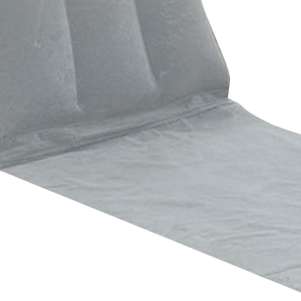 Inflating Beach Camping Lounger Back Pillow Cushion Chair Air Bed Gray