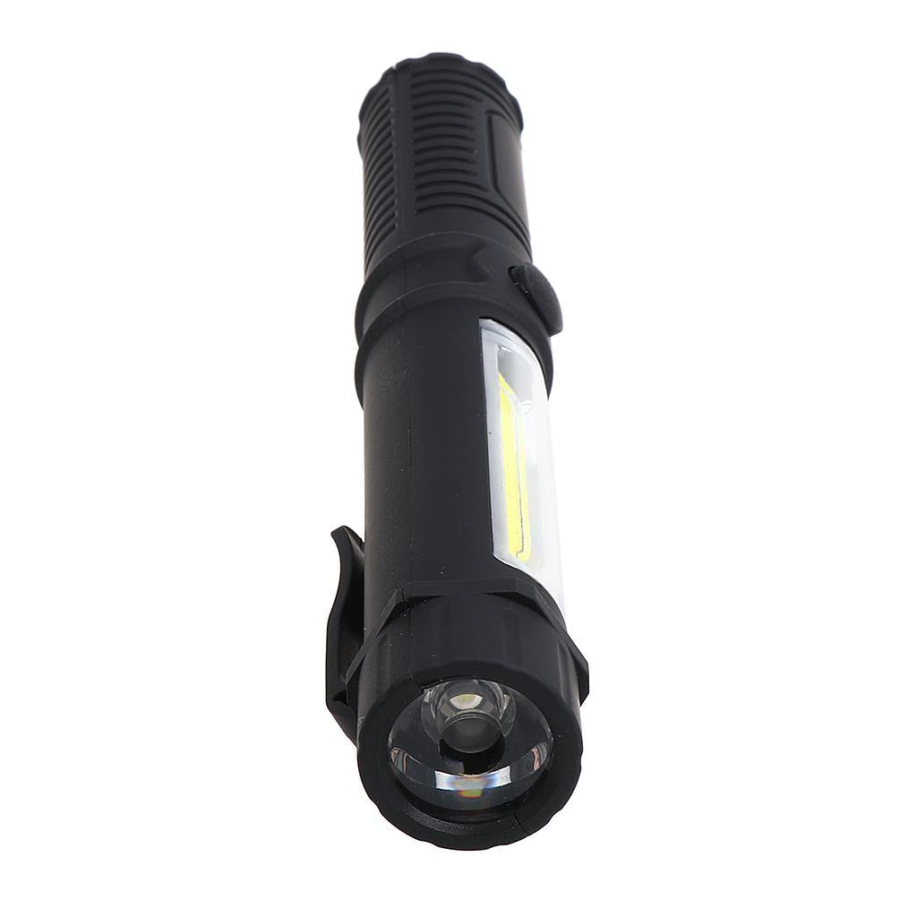 Multifunction COB Work Light Lamp Handy Flashlight Torch W/ Magnetic Black