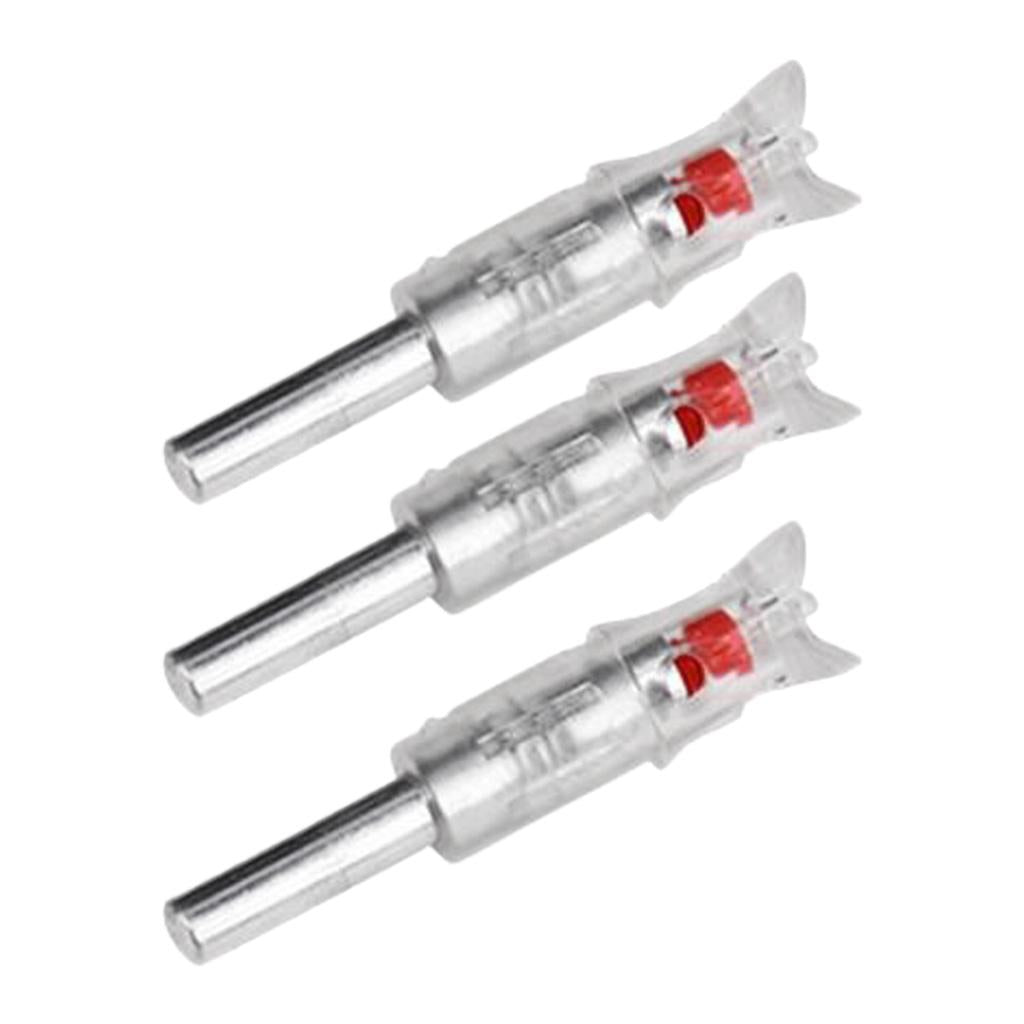 Automatic Luminous Lighted Arrow Nock Tail LED Hunting 7.6mm Shaft Red
